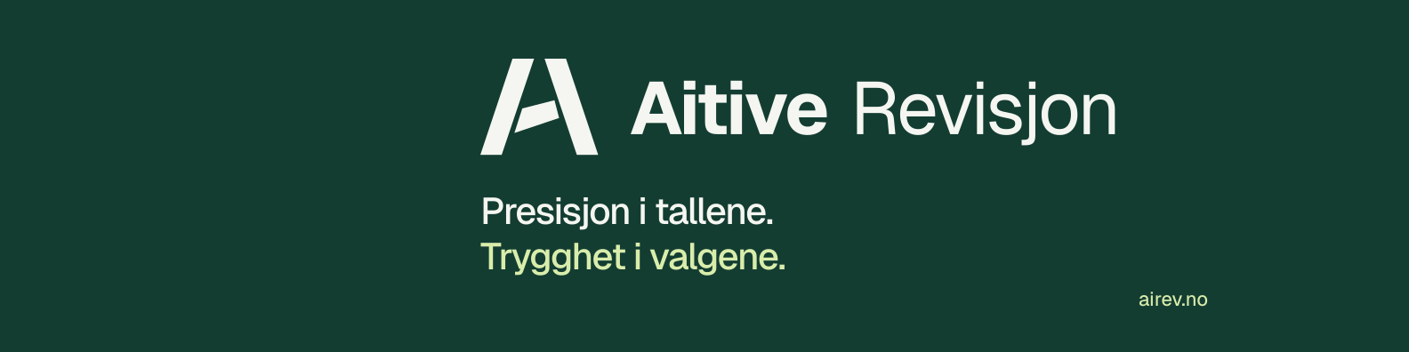 Aitive Revisjon. Presisjon i tallene. Trygghet i valgene. – mørk