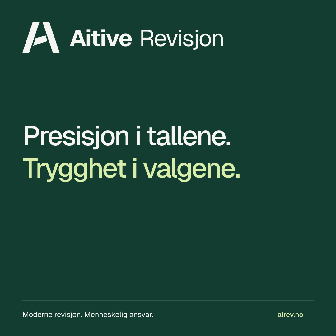 Aitive Revisjon. Presisjon i tallene. Trygghet i valgene. – mørk
